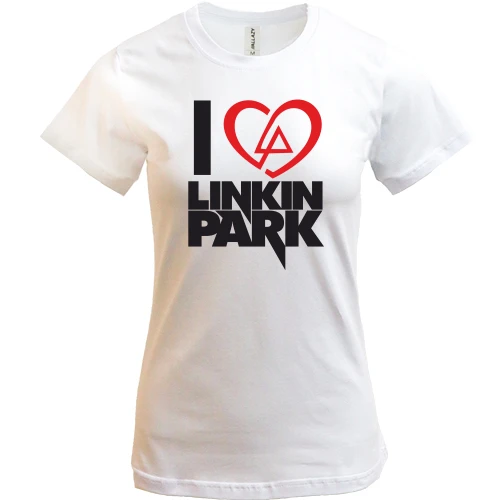 Женская футболка, Белый, I love linkin park (Я люблю Linkin Park)