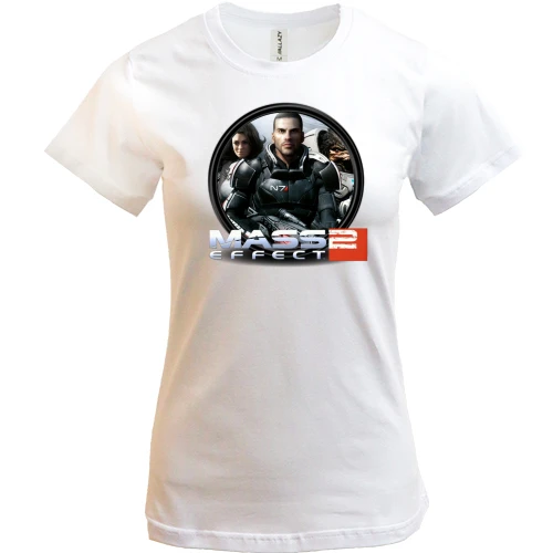 Женская футболка, Белый, Mass Effect 2