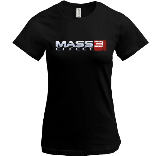 Женская футболка, Черный, Mass Effect 3 Logo