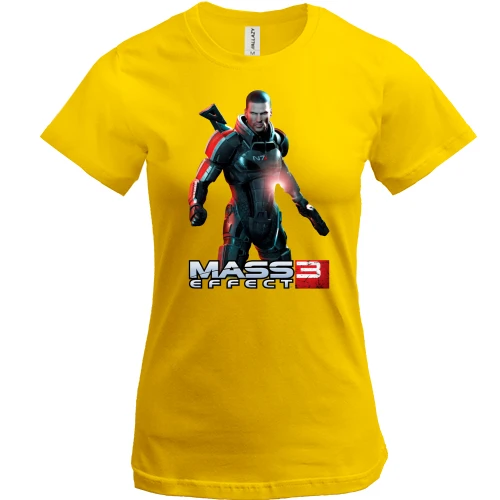 Женская футболка, Желтый, Mass Effect 3 (2)