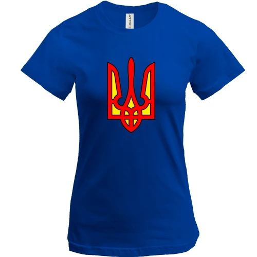 Женская футболка, Синий, Супер Украинец