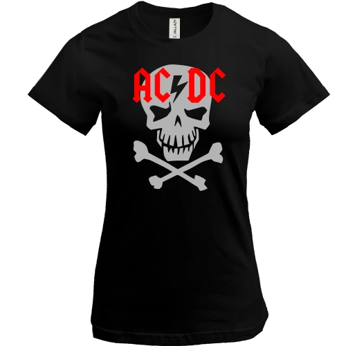 Жіноча футболка ACDC skull