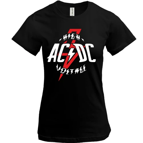 Женская футболка, Черный, ACDC High Voltage
