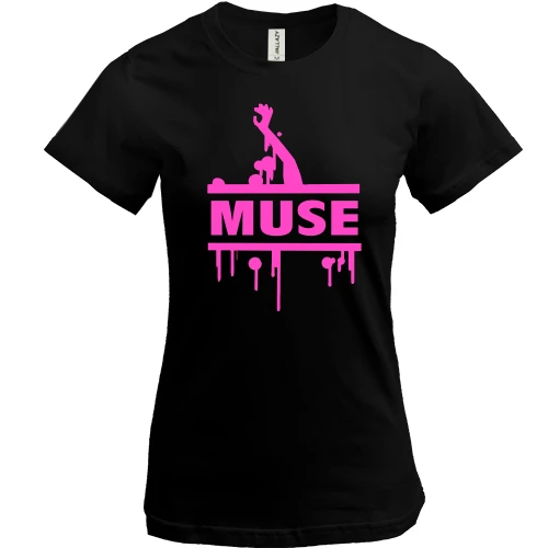 Женская футболка, Черный, Кислотная Muse