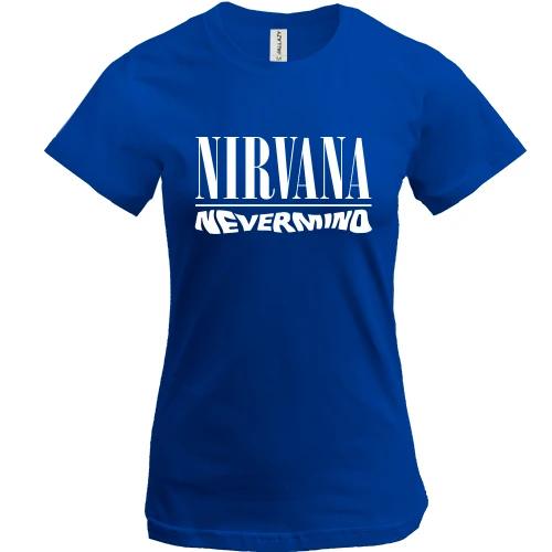 Женская футболка, Синий, Nirvana Nevermind
