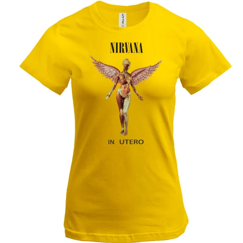 Женская футболка, Желтый, Nirvana In Utero