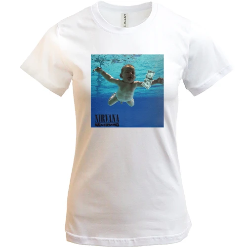 Женская футболка, Белый, Nirvana Nevermind (2)