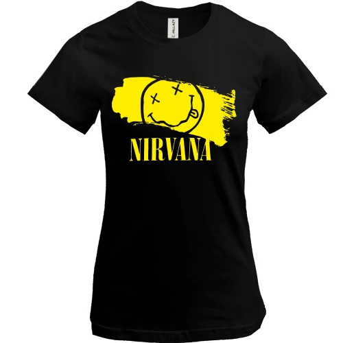 Жіноча футболка, Чорний, NIRVANA Painted Smile