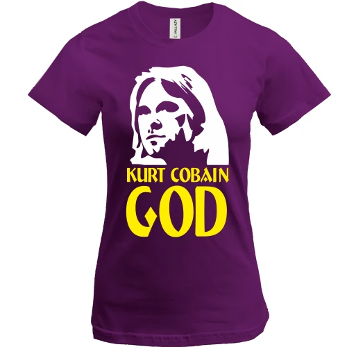 Женская футболка Kurt Cobain is god