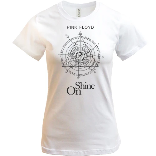 Женская футболка, Белый, Pink Floyd - Shine On