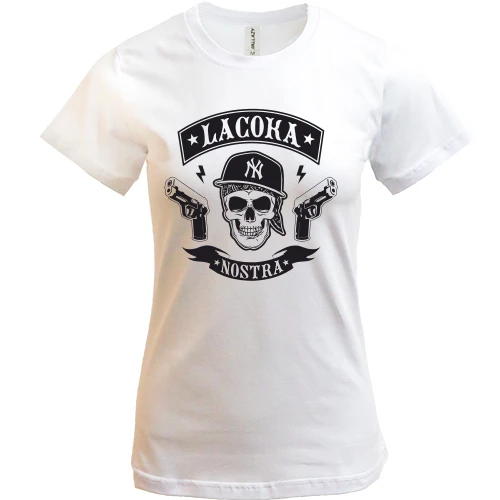 Жіноча футболка, Білий, La Coka Nostra