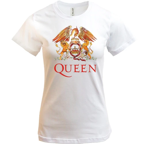 Женская футболка Queen color logo