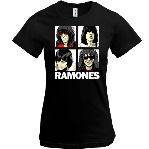 Женская футболка, Черный, Ramones (комикс)