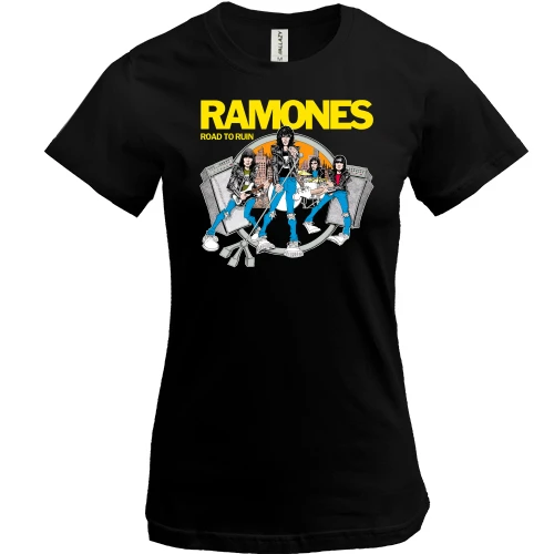 Женская футболка, Черный, Ramones - Road to Ruin