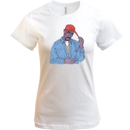 Жіноча футболка з 2PAC ілюстрація (2)