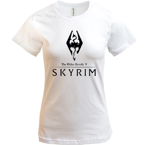 Женская футболка, Белый, The Elder Scrolls V: Skyrim