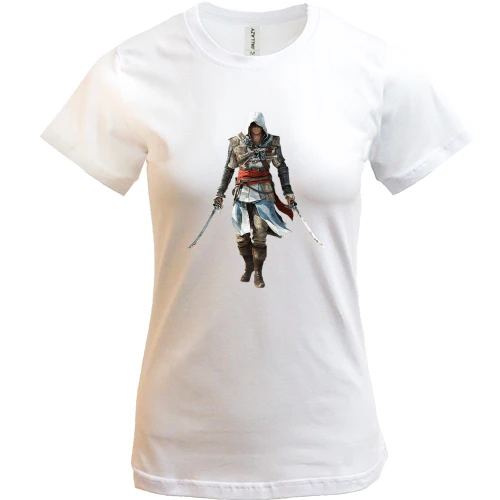 Женская футболка, Белый, Assassin's Creed IV