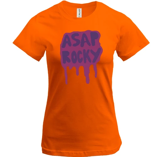 Женская футболка, Оранжевый, с Asap Rocky