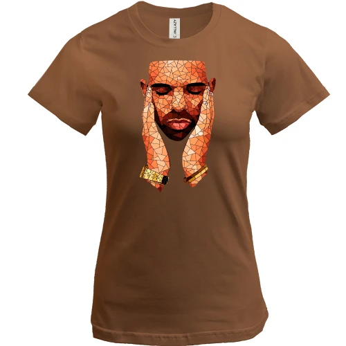 Женская футболка с Drake полигонами