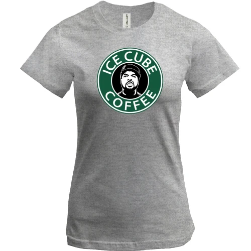 Женская футболка, Синий, Ice Cube coffee