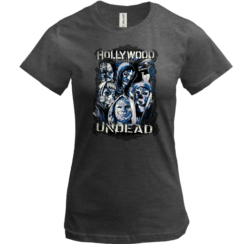 Женская футболка, Черный, с Hollywood Undead (арт)