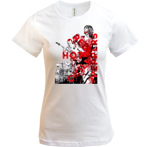 Женская футболка, Белый, Red Hot Chili Peppers ART 2