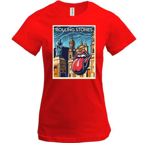 Жіноча футболка, Червоний, Rolling Stones Poster