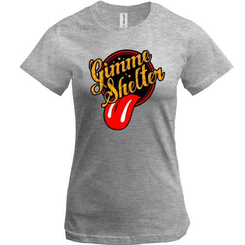 Жіноча футболка, Сірий меланж, Rolling Stones Gimme Shelter