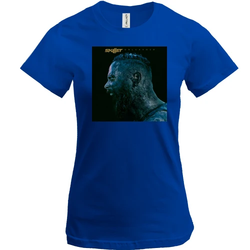Женская футболка, Синий, Skillet Unleashed (2)