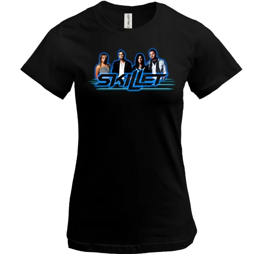 Женская футболка, Черный, Skillet Band 2