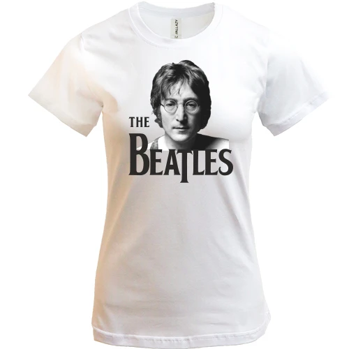 Женская футболка, Белый, Джон Леннон (The Beatles)