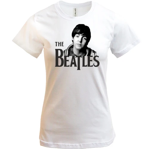 Женская футболка, Белый, Пол Маккартни (The Beatles)