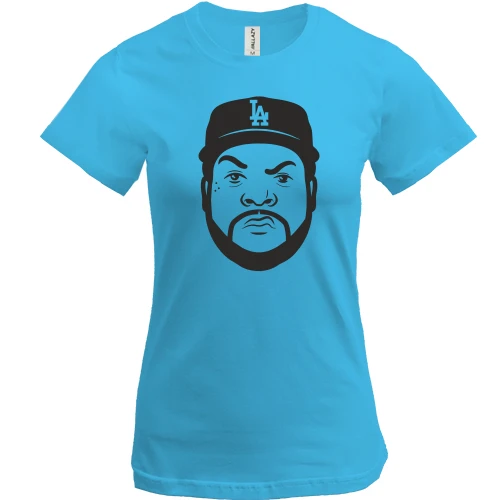 Жіноча футболка, Білий, з портретом Ice Cube