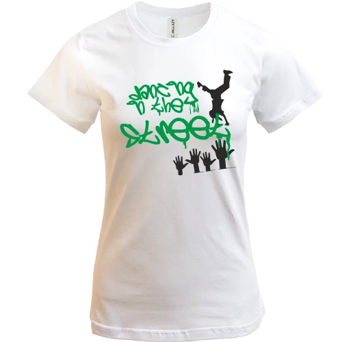 Женская футболка, Белый, Dancing in the street
