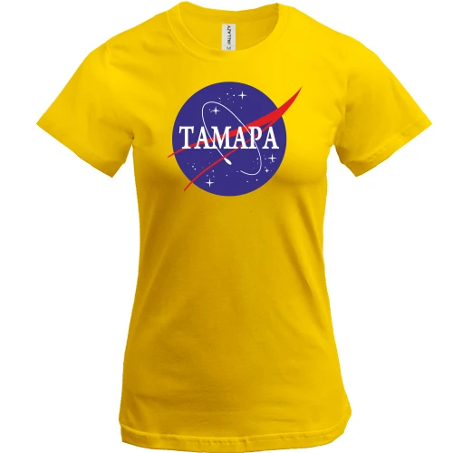 Женская футболка, Желтый, Тамара (NASA Style)