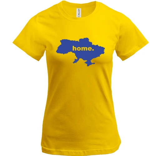 Жіноча футболка, Жовтий, Home