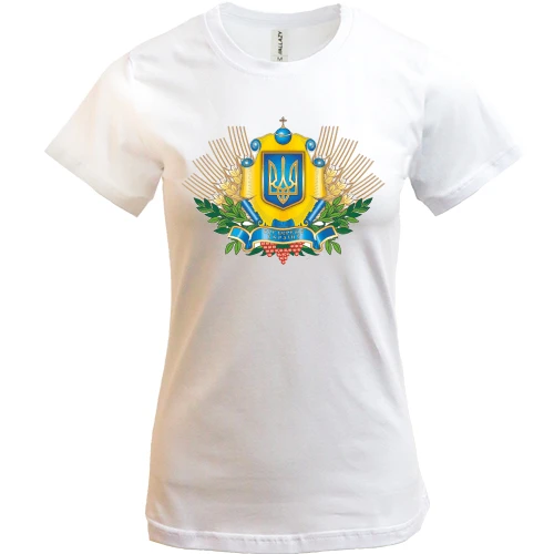 Женская футболка, Белый, Бог береже Україну
