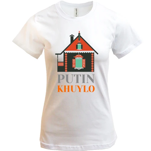 Женская футболка Putin - kh*lo Putin - kh*lo - ПТН ПНХ