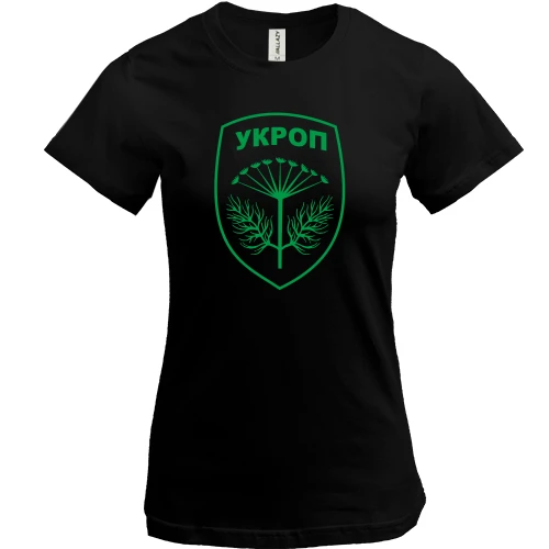 Жіноча футболка, Чорний, УКРОП