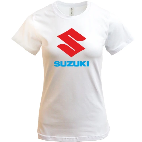 Женская футболка, Белый, SUZUKI