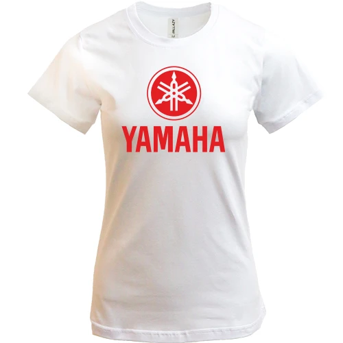 Женская футболка, белый, с лого Yamaha