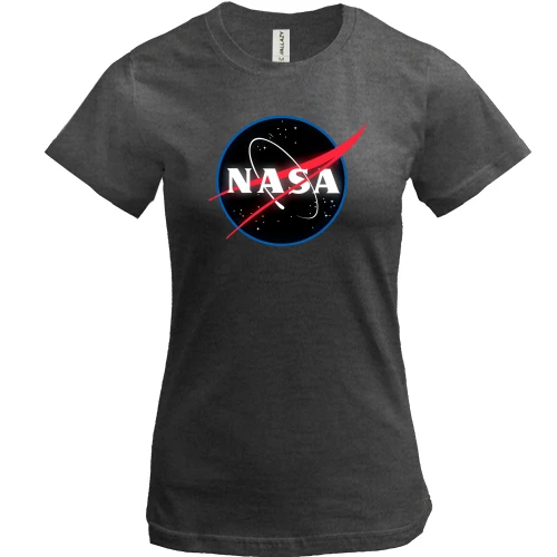 Жіноча футболка з логотипом Nasa (чорний)