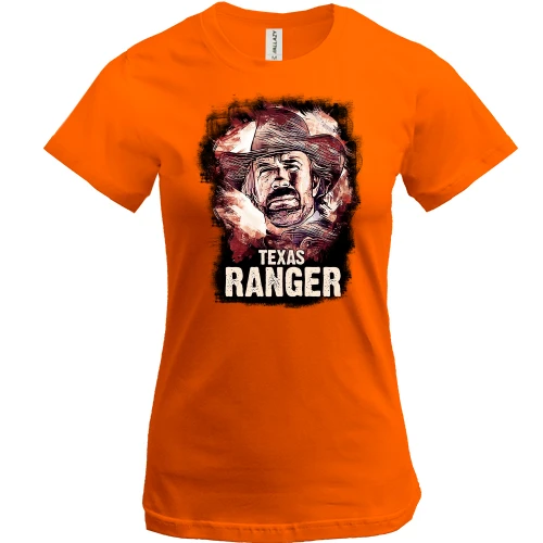 Жіноча футболка, Помаранчевий, з Чаком Норрисом (Texas Ranger)