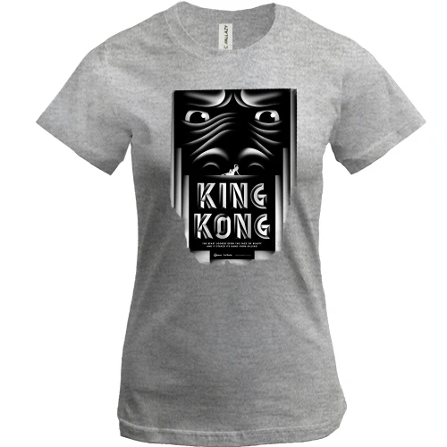 Женская футболка, Белый, с King Kong (арт)