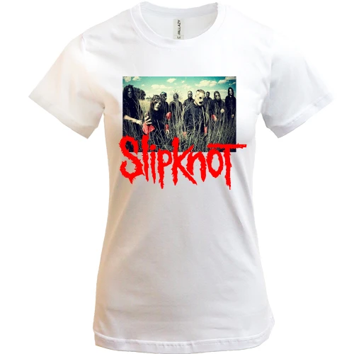 Женская футболка, Белый, Slipknot (4)