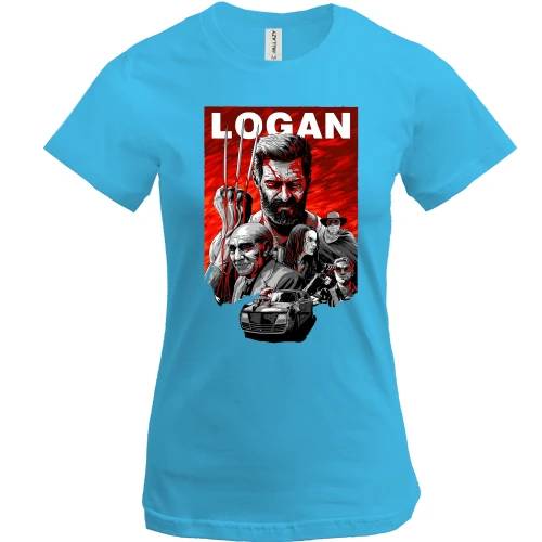 Жіноча футболка, Білий, з постером фільму Логан (Logan)