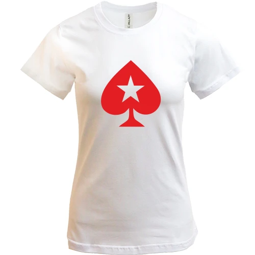 Женская футболка, Белый, PokerStars Christmas Star Baseball Jersey