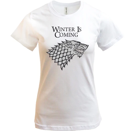 Жіноча футболка, Білий, winter is coming