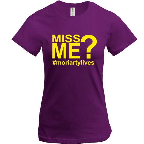 Жіноча футболка, Фіолетовий, Miss Me& (Morriarty)