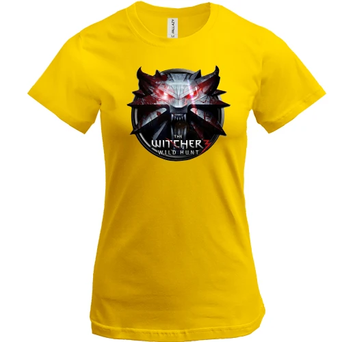 Женская футболка, Желтый, The Witcher 3 (logo)